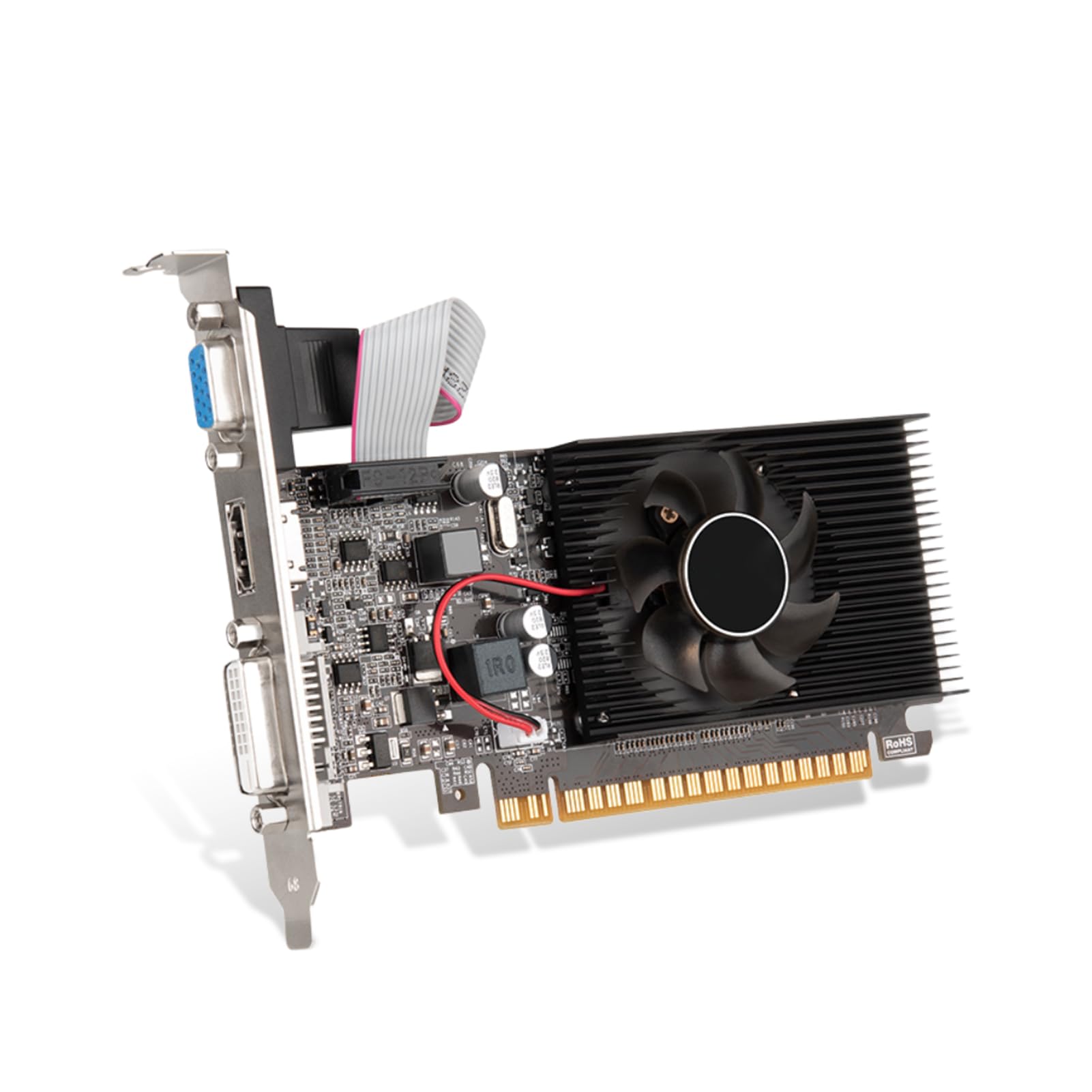 Acogedor GT610 グラフィックカード 1G DDR3 64ビット 8101800MHz コンピューター PC ゲーム ビデオ グ