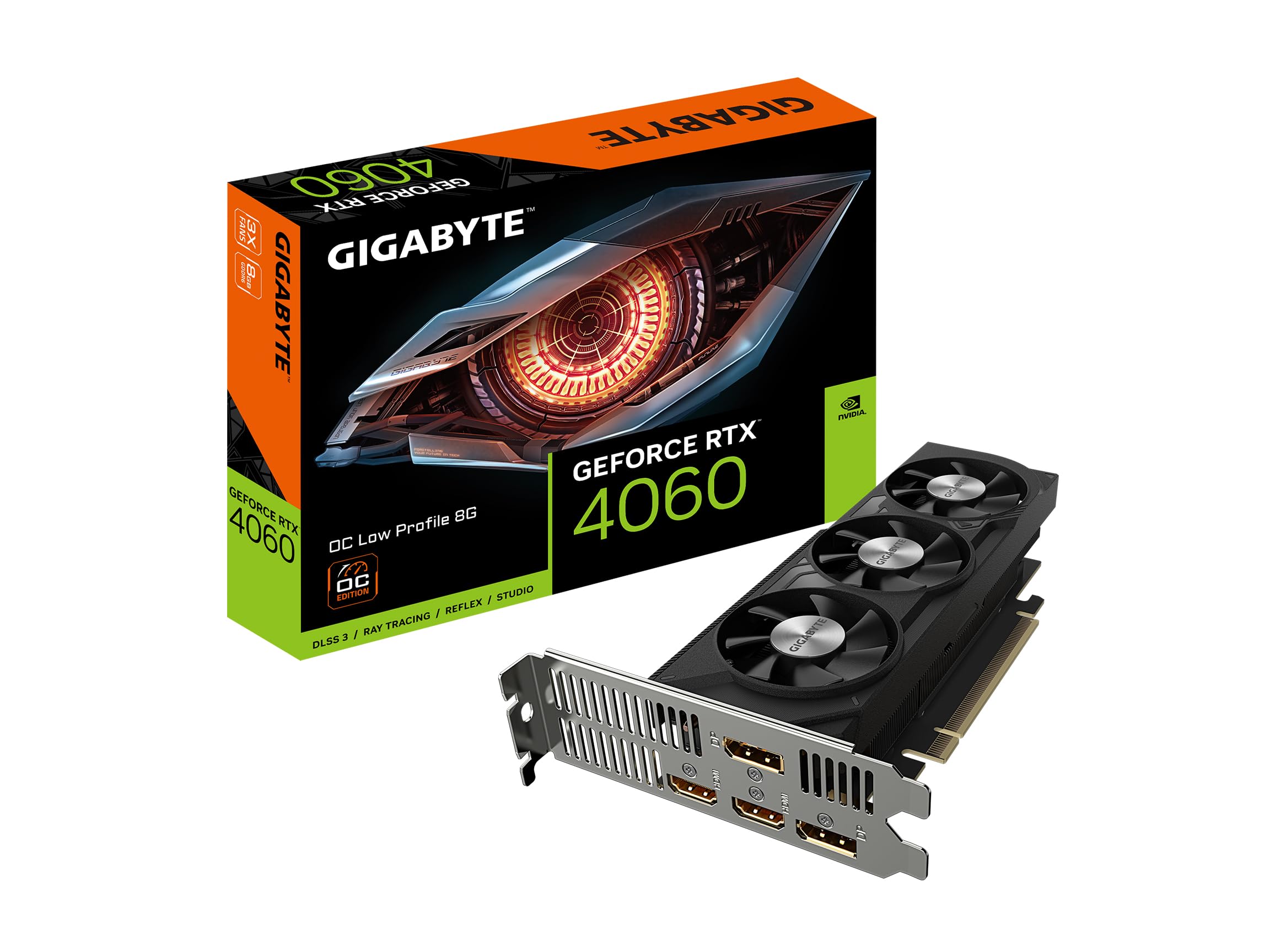 Gigabyte GeForce RTX 4060 OC ロープロファイル 8G グラフィックカード WINDFORCEファン 3倍 8GB 128ビット