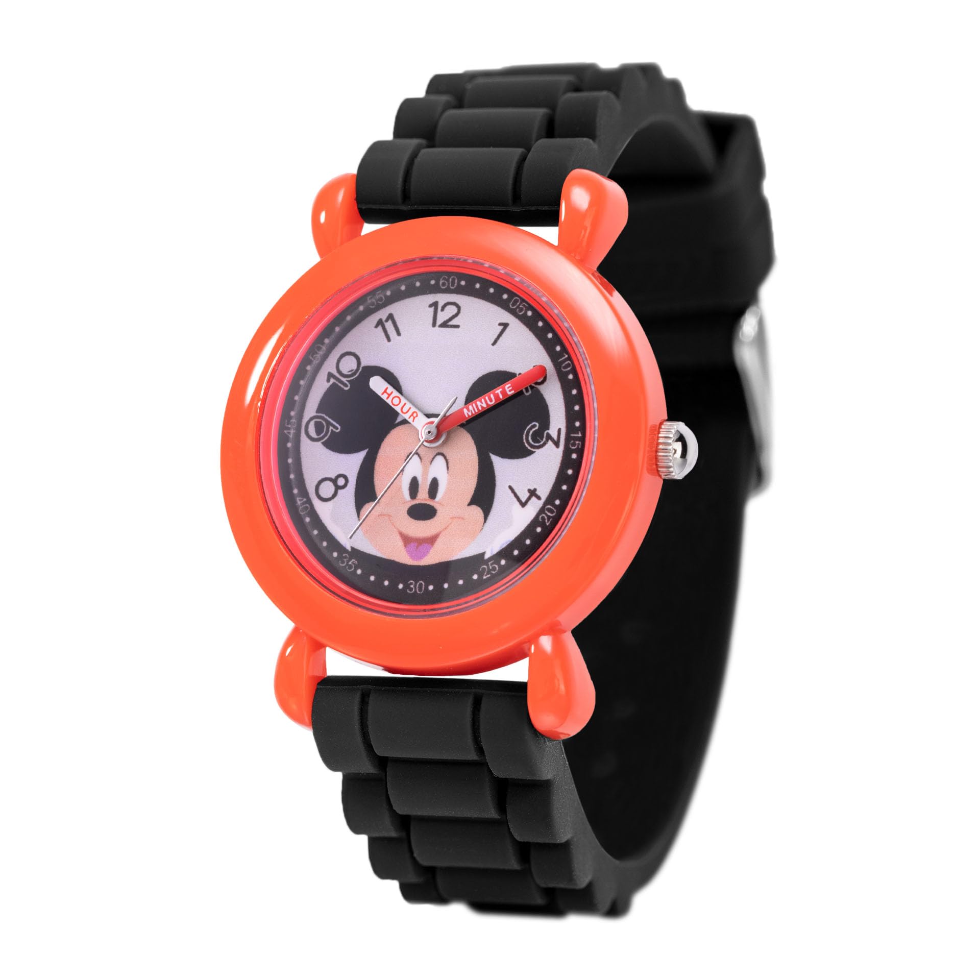 Disney 100 Kids Plastic Time Teacher Analog Quartz Silicone Strap Watch