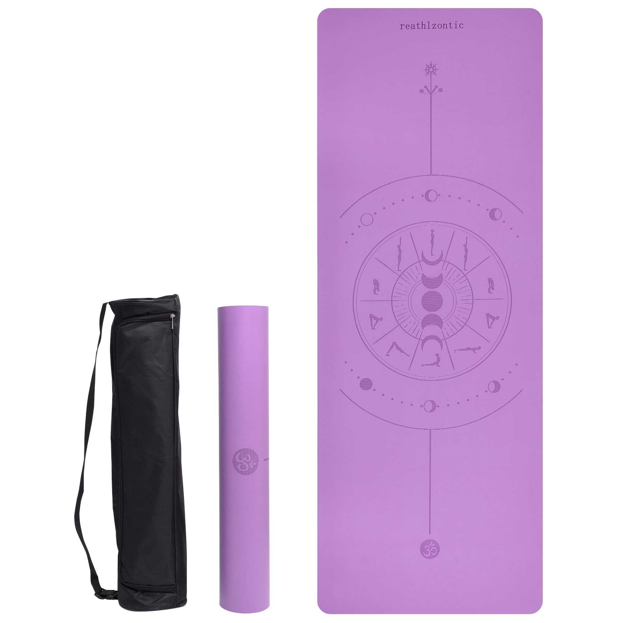 reathlzontic Premium PU Exercise Mat Including Free Yoga Bag Durable Non-slip Yoga Mat for women Strong Grip Gym Mat and Ult