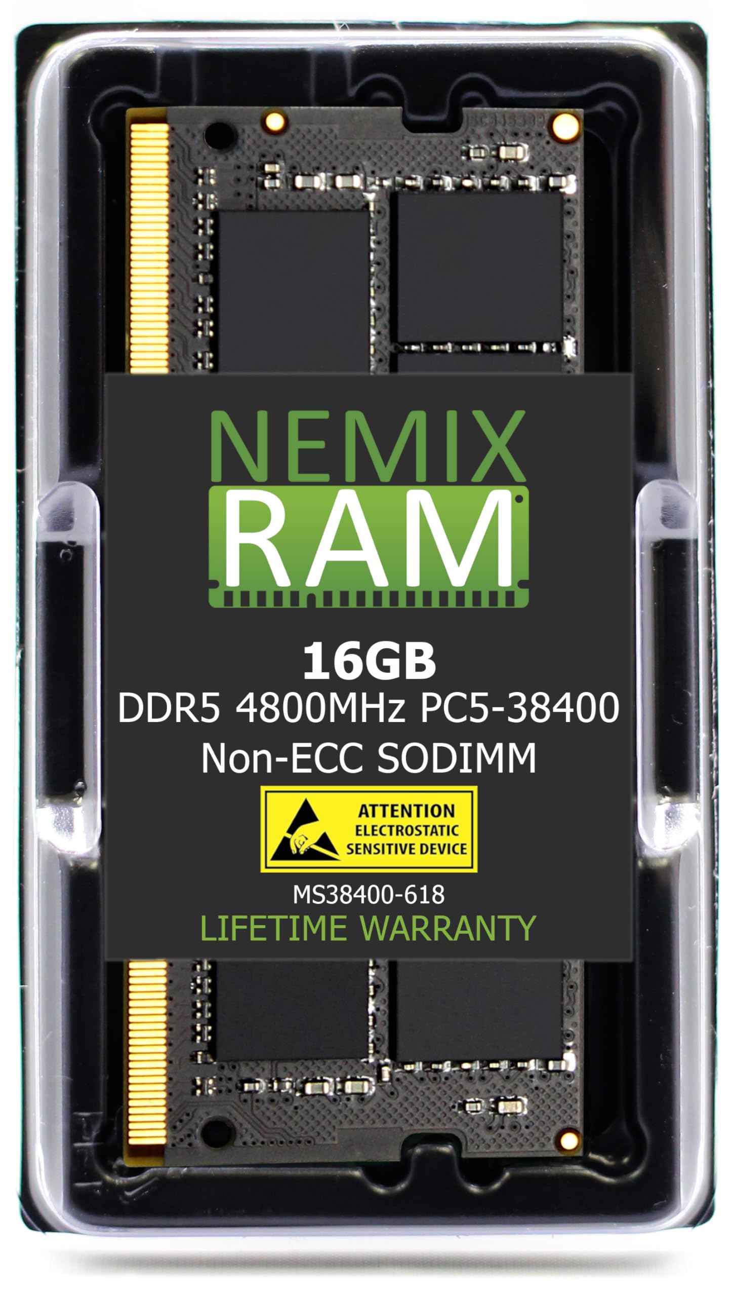 NEMIX RAM 16GB 1X16GB DDR5 4800MHZ Non-ECC SODIMM Compatible with Dell Precision 3460 Small Form Factor
