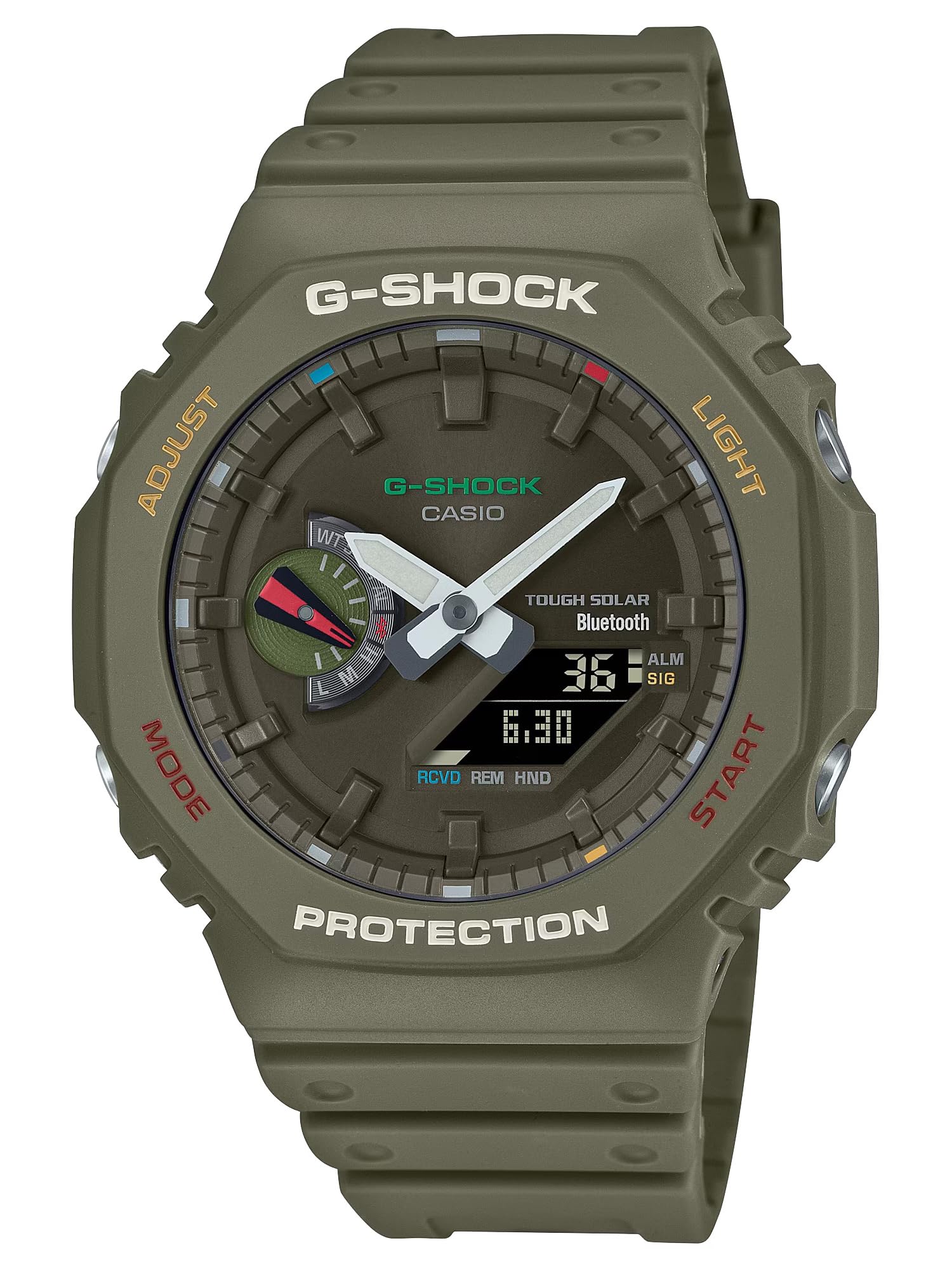 Casio G-Shock アナログ-デジタル 2100シリーズ - GAB2100FC-3A グリーン スポーツ