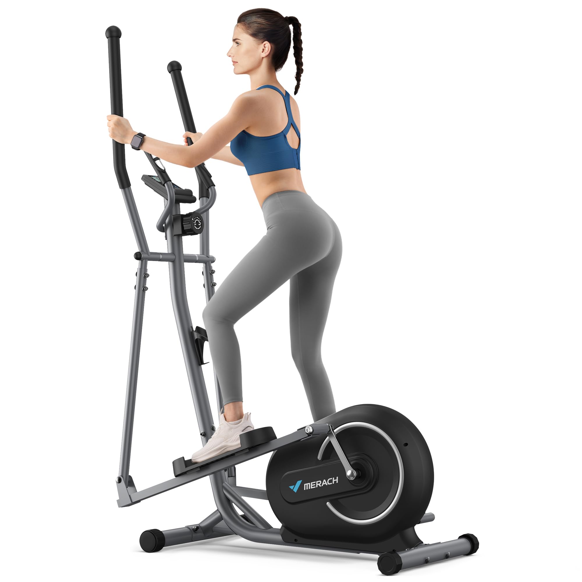 MERACH Elliptical Machine for Home Use Compact Elliptical Training Machines with MERACH App Elliptical Exercise Machine wit